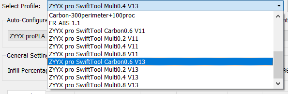 Simplify3D start7B select ST