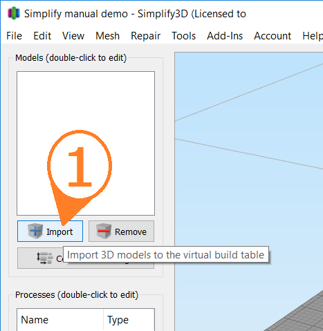 Simplify3D start5B Open model